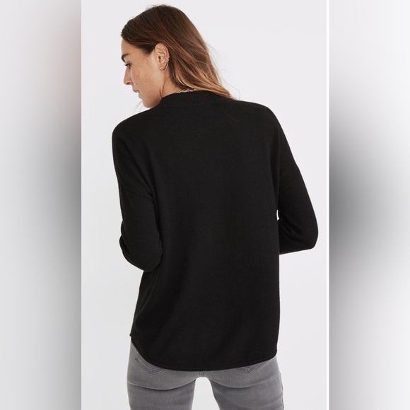 NWT Madewell Ashbury Mock Neck Black Sweater - Picture 3 of 8